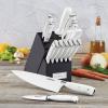 imageCuisinart 15Piece Knife Set with Block High Carbon Stainless Steel Forged Triple Rivet White C77WTR15PNavyWhite
