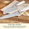 imageCuisinart 15Piece Knife Set with Block High Carbon Stainless Steel Forged Triple Rivet White C77WTR15PWhite