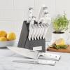 imageCuisinart 15Piece Knife Set with Block High Carbon Stainless Steel Forged Triple Rivet White C77WTR15PWhite Charcoal Grey