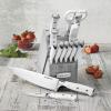 imageCuisinart 15Piece Knife Set with Block High Carbon Stainless Steel Forged Triple Rivet White C77WTR15PWhiteGrey