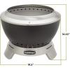 imageCuisinart COH800 Cleanburn Smokeless 24quot Fire Pit with Wind Guard Easy Clean Removable Base for Ash and Locking BaseCleanburn 195 Fire Pit