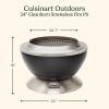 imageCuisinart COH800 Cleanburn Smokeless 24quot Fire Pit with Wind Guard Easy Clean Removable Base for Ash and Locking BaseCleanburn 24 Fire Pit