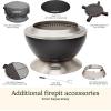 imageCuisinart COH800 Cleanburn Smokeless 24quot Fire Pit with Wind Guard Easy Clean Removable Base for Ash and Locking BaseCleanburn 24 Fire Pit