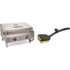 imageCuisinart Chefs Style Tabletop Portable Propane Gas Grill with Dual Burners 20000 BTUs Total Small Grill for Camping ampamp Tailgates Barbecue Grill Stainless SteelProfessional Gas Grill  TwoBurner  Stainless Steel