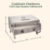 imageCuisinart Chefs Style Tabletop Portable Propane Gas Grill with Dual Burners 20000 BTUs Total Small Grill for Camping ampamp Tailgates Barbecue Grill Stainless SteelProfessional Gas Grill  TwoBurner  Stainless Steel