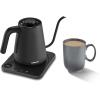 imageCuisinart GK1 Digital Goose Neck Kettle Precision Gooseneck Spout Designed for Precise Pour Control that Holds 1Liter 1200Watt Allows for Quick Heat Up Stainless SteelBlackBlack