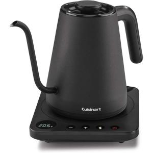 imageCuisinart GK1 Digital Goose Neck Kettle Precision Gooseneck Spout Designed for Precise Pour Control that Holds 1Liter 1200Watt Allows for Quick Heat Up Stainless SteelBlackBlack