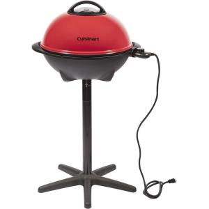 imageCuisinart IndoorOutdoor Electric Grill 2in1 Portable BBQ with NonStick Cooking Surface Adjustable Heat StandTabletop Options for Cookouts Barbecues ampamp Small Spaces No Tools Required