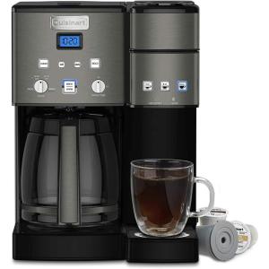 imageCuisinart SS15W Maker Coffee Center 12Cup Coffeemaker and SingleServe Brewer White Stainless SteelBlackStainless