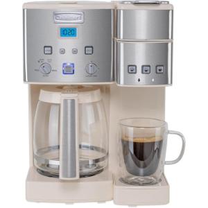 imageCuisinart SS15W Maker Coffee Center 12Cup Coffeemaker and SingleServe Brewer White Stainless SteelCream