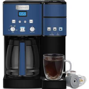 imageCuisinart SS15W Maker Coffee Center 12Cup Coffeemaker and SingleServe Brewer White Stainless SteelNavy
