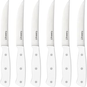 imageCuisinart Black Triple Rivet 6pc Steak Knife SetStainless Steel with White