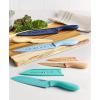 imageCuisinart C5510PWM Ceramic Coated Knife Set with Blade Guard Sheaths 10 Piece Set in Faux MarbleDark Pastels