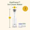 imageCuisinart FastFreeze 5in1 Ice Cream Sorbet Milkshakes Slushies and MixIn Frozen Dessert Maker Compact Machine Easy to Use Includes 3 Mixing Cups with Lids ICEFD10