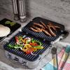 imageCuisinart Griddler Indoor Grill Panini Press Sandwich Maker ampamp More 5in1 Grilling DishwasherSafe Nonstick Cooking Plates GR4NNAS Stainless Steel5in1 Griddler