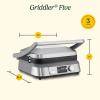 imageCuisinart Griddler Indoor Grill Panini Press Sandwich Maker ampamp More 5in1 Grilling DishwasherSafe Nonstick Cooking Plates GR4NNAS Stainless SteelDigital Griddler