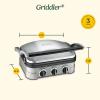 imageCuisinart Griddler Indoor Grill Panini Press Sandwich Maker ampamp More 5in1 Grilling DishwasherSafe Nonstick Cooking Plates GR4NNAS Stainless SteelGriddler