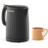imageCuisinart Soho 1Liter Double Wall Electric Hot Water Kettle Tea Kettle with Stainless Steel Interior One Touch Operation to Boil Water for Tea Hot Cocoa or Instant Oatmeal CK10BK BlackBlack