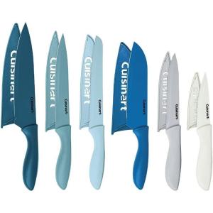 imageCuisinart 12Piece Kitchen Knife Set Advantage Color Collection with Blade Guards Multicolored C5512PCER1Nautical