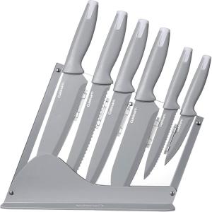 imageCuisinart 7pc Ceramic Coated Cutlery Set with End Caps in Acrylic Stand GREY