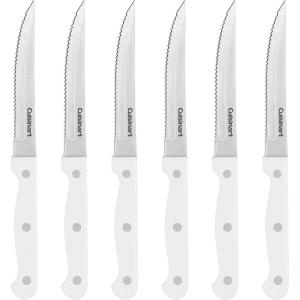 imageCuisinart Knife Set 6pc Steak Knife Set with Steel Blades for Precise Cutting Lightweight Stainless Steel ampamp Durable C77TR6PSK BlackWhite