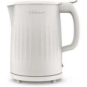 imageCuisinart Soho 1Liter Double Wall Electric Hot Water Kettle Tea Kettle with Stainless Steel Interior One Touch Operation to Boil Water for Tea Hot Cocoa or Instant Oatmeal CK10BK BlackTruffle