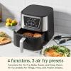 imageCuisinart Air Fryer Large 6Quart Basket with 4 Cooking Functions to Air Fry Bake Roast and Keep Warm 3 Presets PFASFree DishwasherSafe Parts AIR180 Black ampamp Stainless Steel