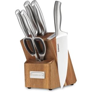 imageCuisinart 7 Pc Stainless Steel Essentials Cutlery Block Set with Built in Sharpener