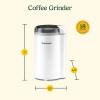 imageCuisinart Coffee Grinder One Touch Control Coffee Bean Grinder with Stainless Steel Bowl and Blades 25 oz70g Capacity Enough for 12 Cups OnOff Switch with Safety Interlock DCG20N WhiteWhite