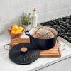 image:imageCuisinart Earth amp Essence 5 Qt Casserole with Cover  Sage CI65025SGMWBlack