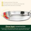 image:imageCuisinart PureClad PureClad TriplePly 12 Stainless Steel Skillet with Helper Handle and Cover PCT2230HC12 Inch Skillet