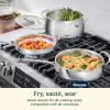 image:imageCuisinart PureClad PureClad TriplePly 12 Stainless Steel Skillet with Helper Handle and Cover PCT2230HC12 Inch Skillet