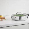 image:imageCuisinart PureClad PureClad TriplePly 12 Stainless Steel Skillet with Helper Handle and Cover PCT2230HC55 Quart Saute Pan