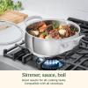 image:imageCuisinart PureClad Triple Ply Stainless Steel 55 Qt Saute Pan wCover45 Quart Dutch Oven