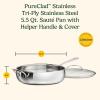 image:imageCuisinart PureClad Triple Ply Stainless Steel 55 Qt Saute Pan wCover55 Quart Saute Pan