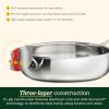 image:imageCuisinart PureClad Triple Ply Stainless Steel 55 Qt Saute Pan wCover55 Quart Saute Pan