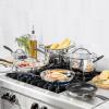 image:imageCuisinart RADIANT PRO 11Piece Stainless with Brushed Titanium Finish Cookware Set