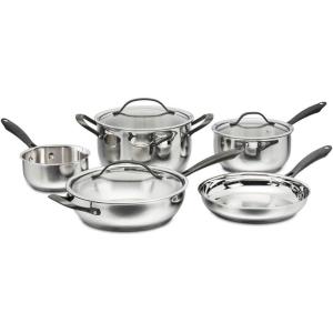 image:imageCuisinart RADIANT PRO 8Piece Stainless with Brushed Titanium Finish Cookware Set