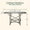 image:imageCuisinart Take Along Grill Stand Lightweight Portable Folding Table with Side Tables Cup Holders Tool Hooks and Storage Shelf Collapsible Table No Assembly Required for BBQs and Camping