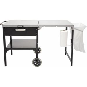 image:imageCuisinart Prep n Cook Outdoor Table and Grill Stand Stainless Steel Folding Table with Wheels 48 x 24 Prep Station for Home BBQ Tailgates Cookouts