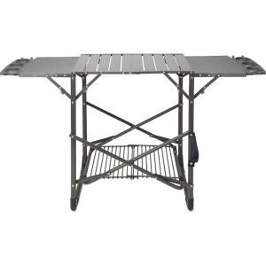 image:imageCuisinart Take Along Grill Stand Lightweight Portable Folding Table with Side Tables Cup Holders Tool Hooks and Storage Shelf Collapsible Table No Assembly Required for BBQs and Camping