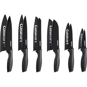 image:imageCuisinart Knife Set 12pc Ceramic Coated Knife Set with 6 Blades amp 6 Blade Guards Lightweight Stainless Steel Durable amp Dishwasher Safe Soft BlackBlack