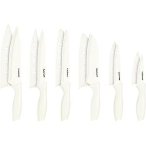 image:imageCuisinart Knife Set 12pc Ceramic Coated Knife Set with 6 Blades amp 6 Blade Guards Lightweight Stainless Steel Durable amp Dishwasher Safe Soft BlackCream