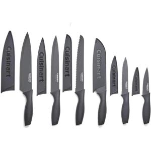 image:imageCuisinart Knife Set 12pc Ceramic Coated Knife Set with 6 Blades amp 6 Blade Guards Lightweight Stainless Steel Durable amp Dishwasher Safe Soft BlackSoft Black
