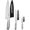 image:imageCuisinart Classic Forged Knife Set  HighCarbon Hammered Stainless Steel Blades Sheath Guards Ultra Sharp Edge ExtraWide Bolster for Stability 4Piece Set 7 Santoku 5 Santoku6Piece 8 Chef  55 Utility  35 Paring