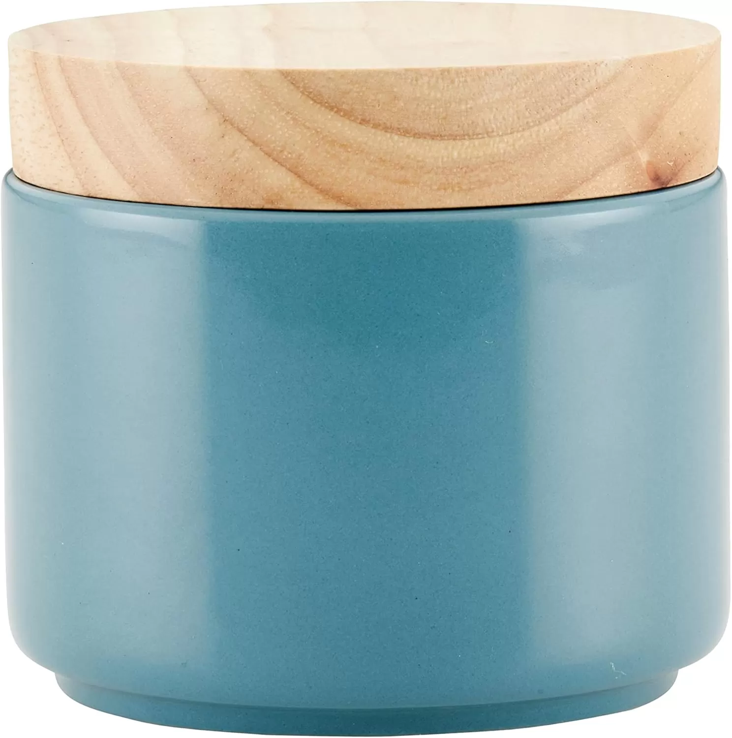 imageRachael Ray Ceramics Stacking SpiceSeasoning Box Set with Lid 2 Piece Light GrayAgave Blue