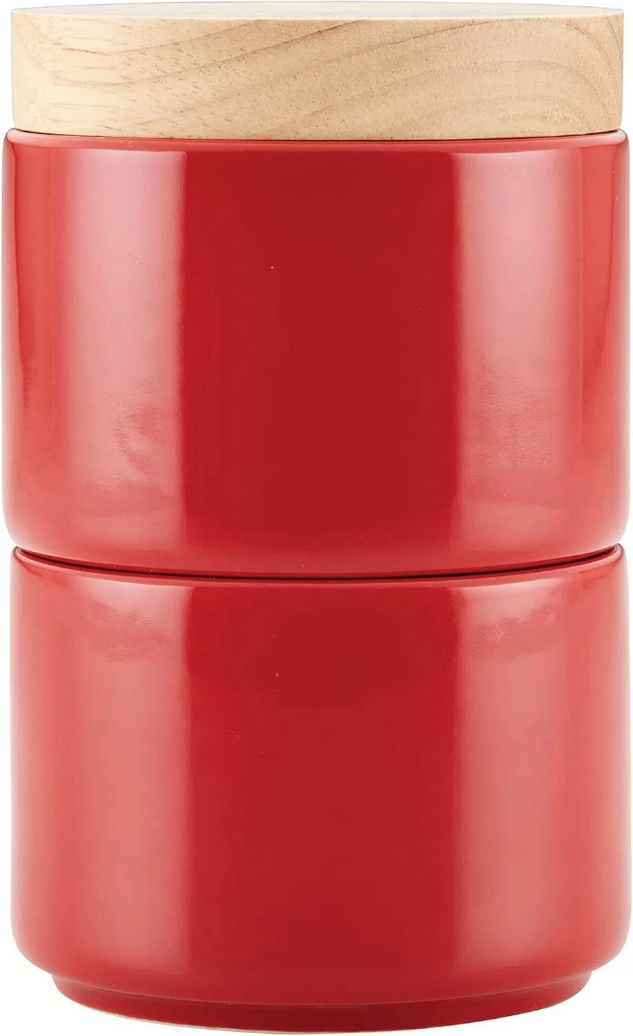 imageRachael Ray Ceramics Stacking SpiceSeasoning Box Set with Lid 2 Piece Light GrayRed