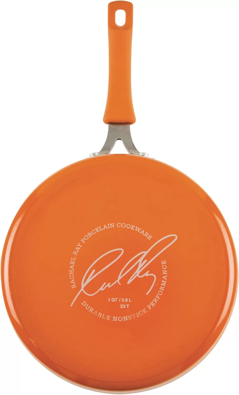 imageRachael Ray Cook  Create Nonstick Cookware Saute Pan with Lid 3 Quart  OrangeOrange