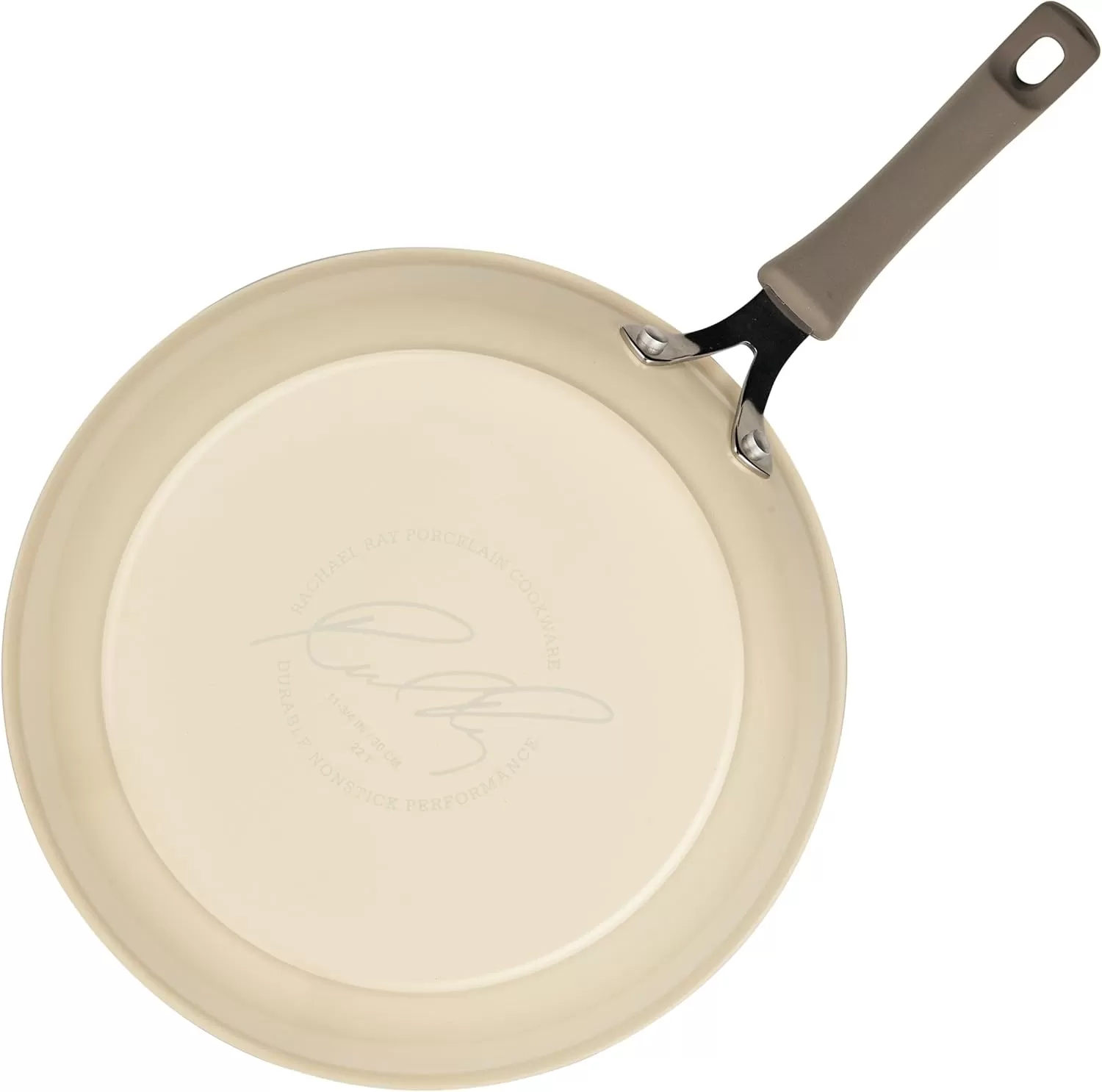 imageRachael Ray Cook  Create Nonstick Frying PansSkillet Set 95 Inch and 1175 Inch RedAlmond
