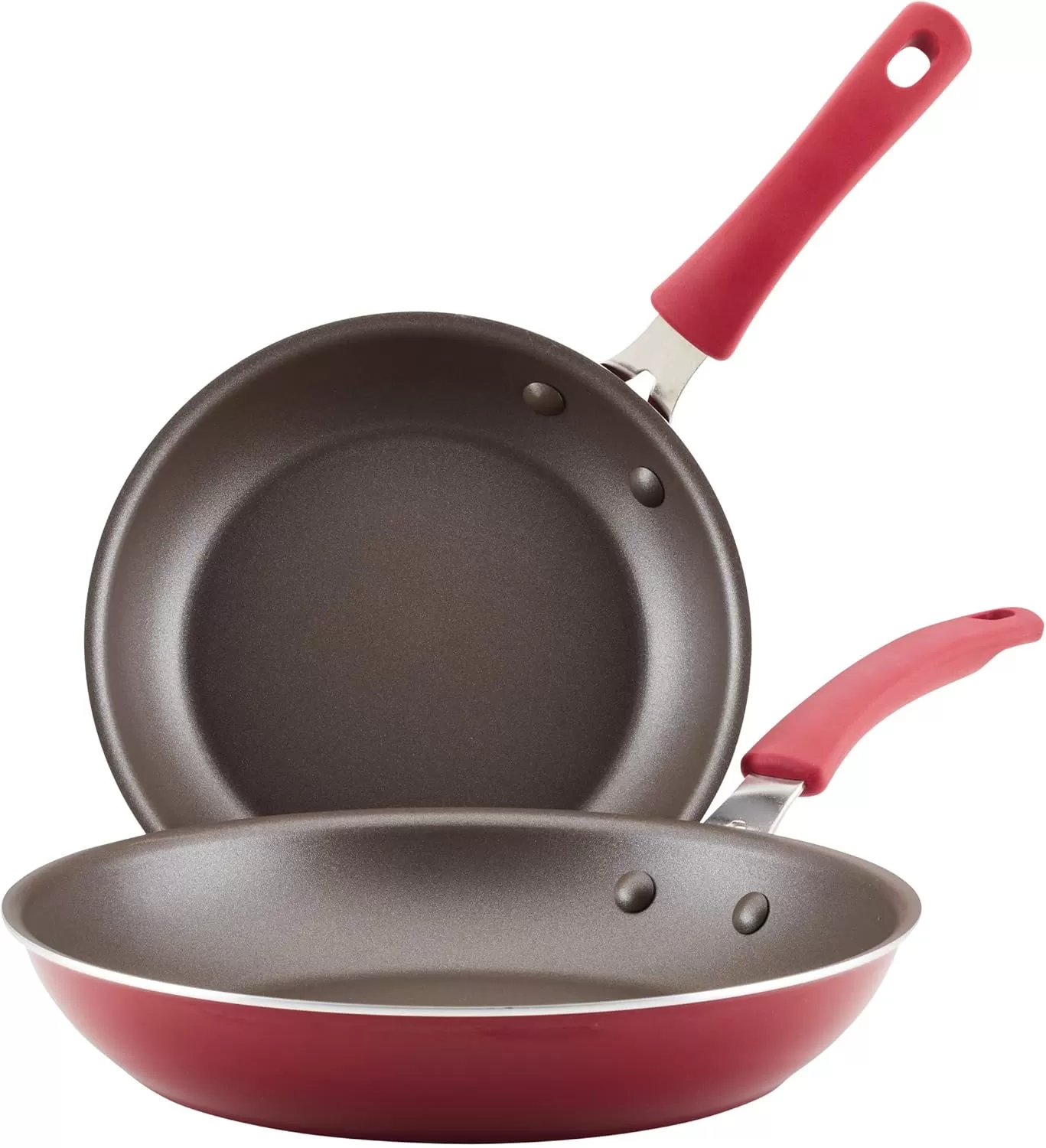 imageRachael Ray Cook  Create Nonstick Frying PansSkillet Set 95 Inch and 1175 Inch RedRed